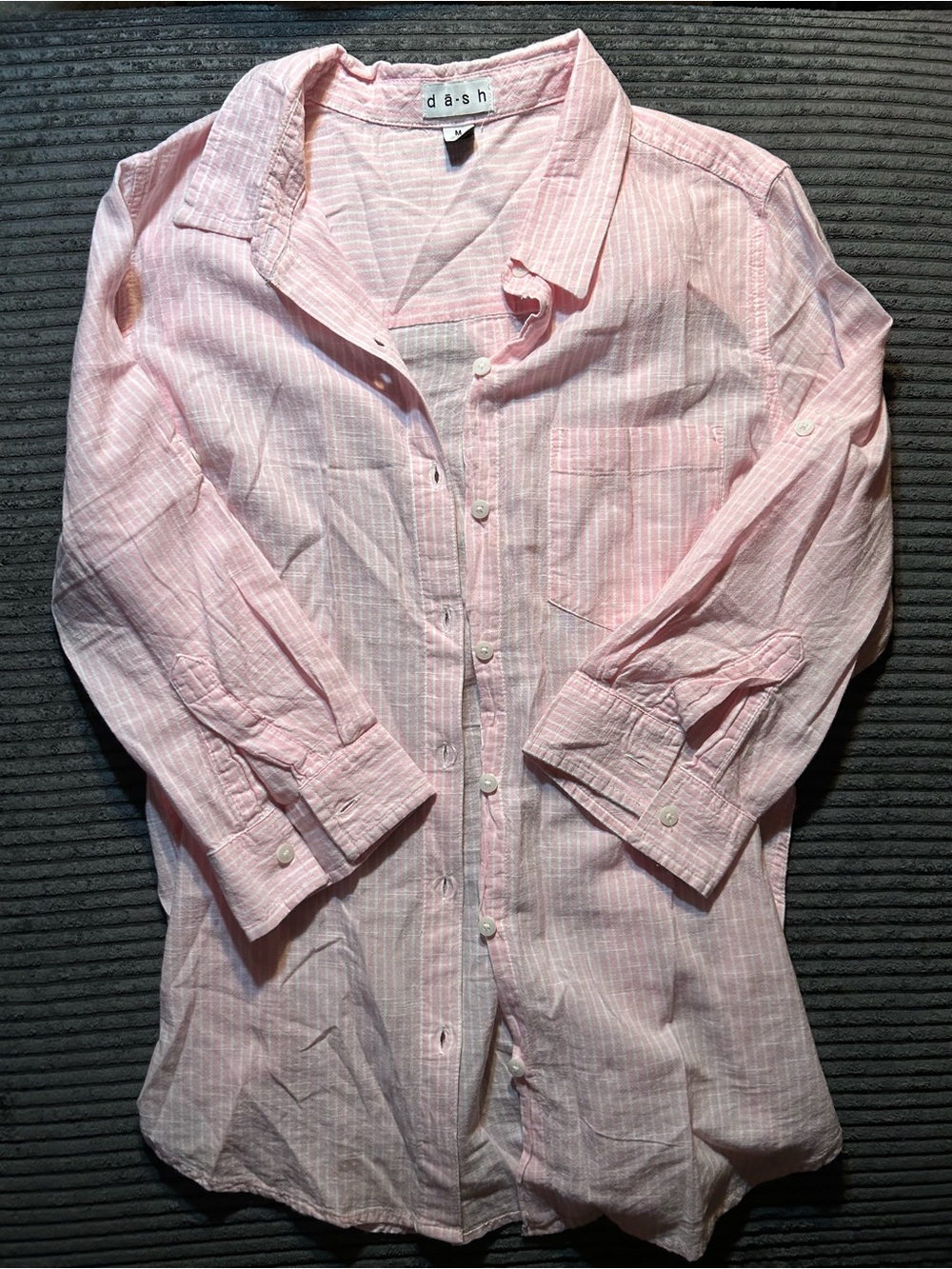 dash Women's Pink Striped Button-Down Shirt